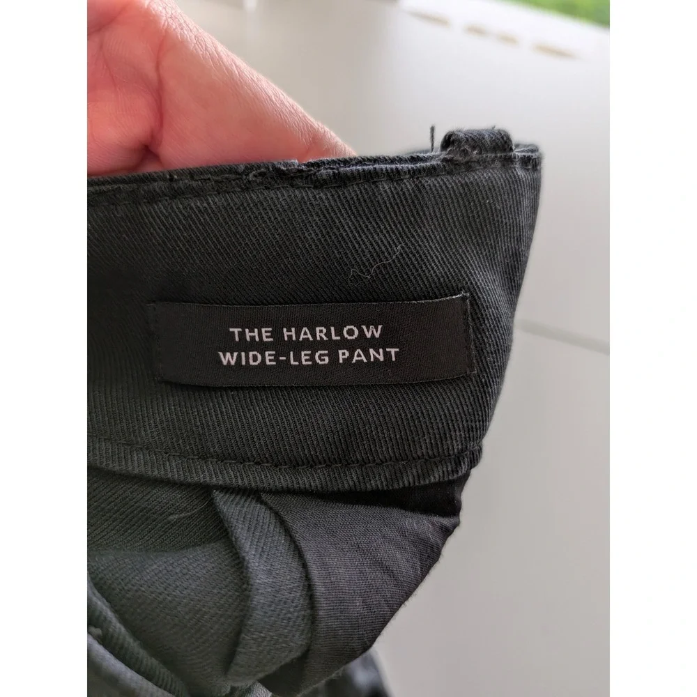 Madewell The Harlow Wide Leg Pant Women 2 Black Pleated Linen Blend Trousers